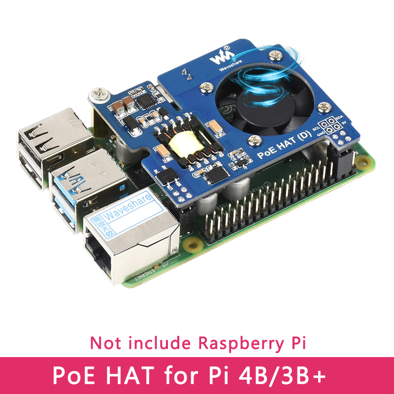 Deskpi Super6C - 라즈베리 파이 POE HAT 802.3af 모듈,