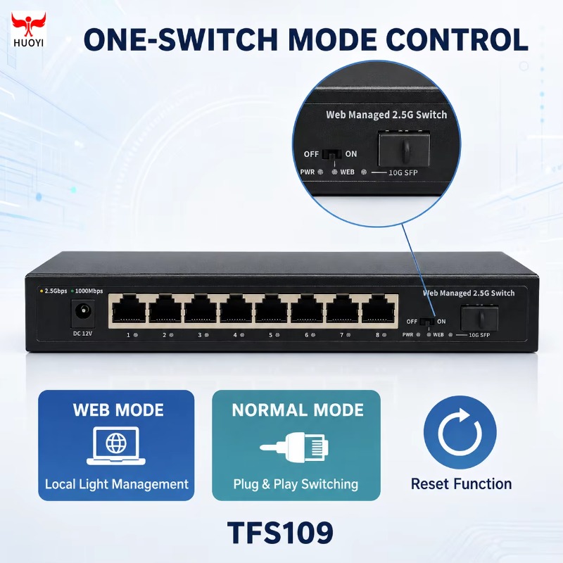 8포트 2.5Gb 관리형 스위치, 1개의 10G SFP - Sfp+ 10G Managed Switch 8 Port 리뷰 및 가격