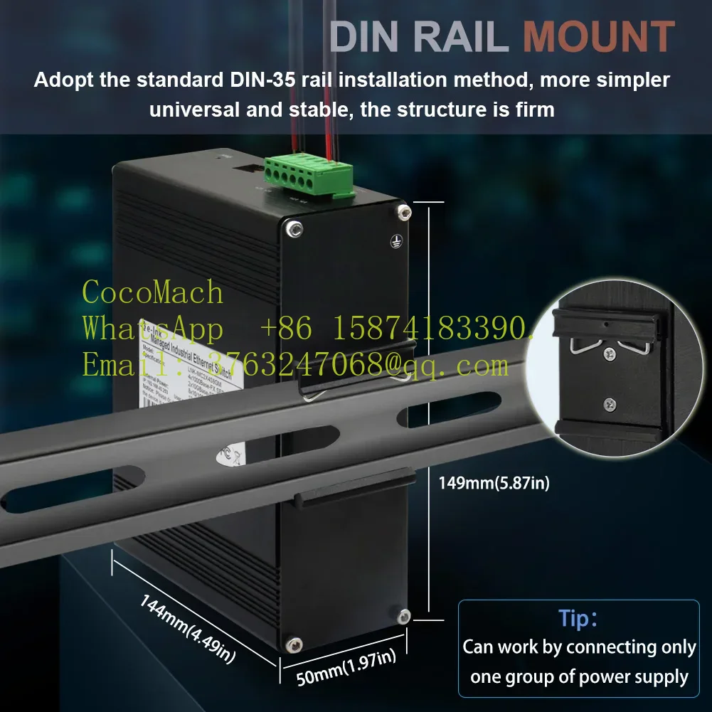 8포트 관리형 기가비트 스위치, DIN 레일형, 산업용 - Managed Gigabit Poe Switch 8 Port 802.3At 리뷰 및 가격